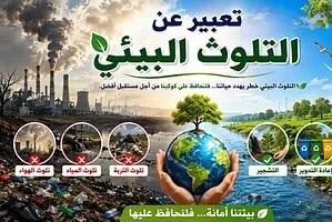 موضوع تعبير عن التلوث البيئي أنواعه أضراره بالعناصر