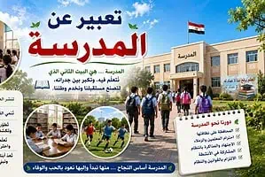 موضوع تعبير عن المدرسة وأهميتها وواجبنا نحوها بالعناصر