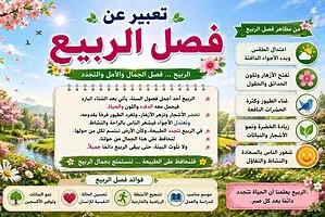 موضوع تعبير عن فصل الربيع بالعناصر والأفكار