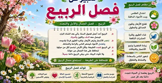 تعبير عن فصل الربيع