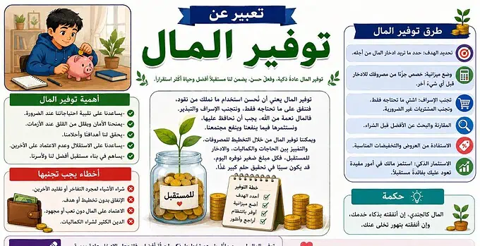 تعبير عن توفير المال