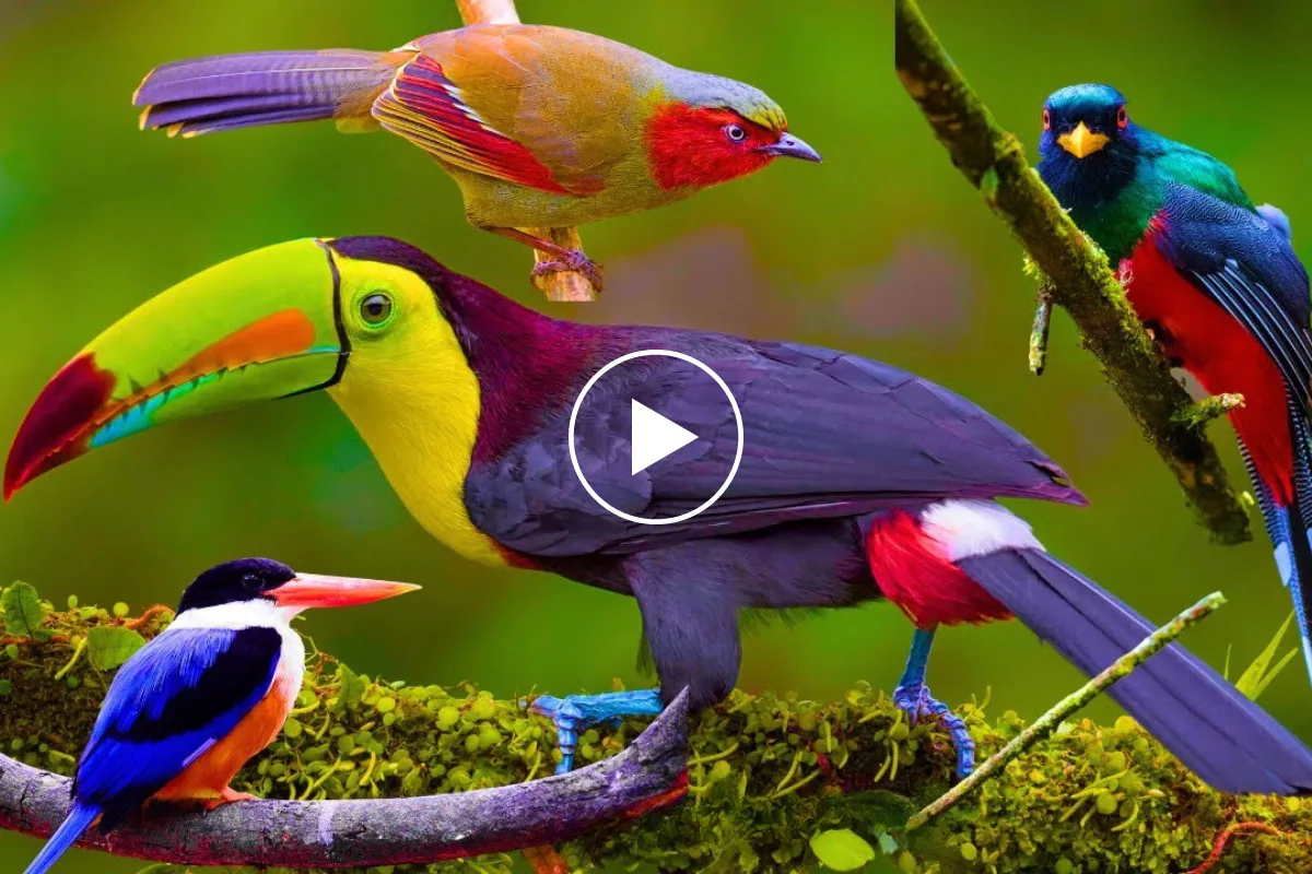 شاهد أجمل الطيور الخلابة وألوانها الروعة في مقطع بجودة 4k